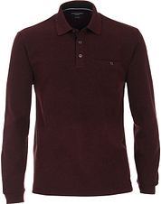 Casa Moda Poloshirt LS Bordeaux Red