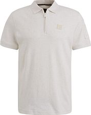 PME Legend Half-Zip Polo Shirt Interlock Ecru