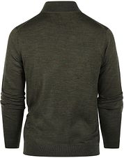 Steppin' Out Half Zip Pullover Merino Wool Olive Green