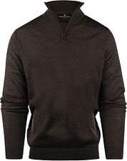 Steppin' Out Half Zip Pullover Merino Wool Brown