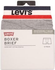 Levi's Brief Boxershorts 2-Pack Schwarz Grau