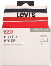 Levi's Brief Boxershorts 2-Pack Rot Grau