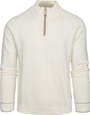 Blue Industry Half Zip Jumper Ecru