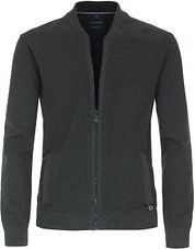 Casa Moda Zip Cardigan Anthracite