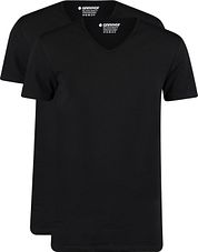 Garage 2-Pack Basic T-shirt Bio V-Neck Black