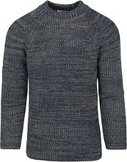 KnowledgeCotton Apparel Trui Yarn Blue