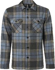 No-Excess Overshirt Pane Blue
