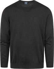 Olymp Pullover O-Neck Wool Dark Grey