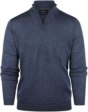 Steppin' Out Half Zip Pullover Merino Wool Indigo Blue