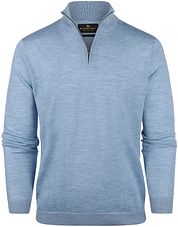Steppin' Out Half Zip Pullover Merino Wool Sky Blue