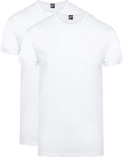 Alan Red Derby Extra Long T-shirt White 2-Pack