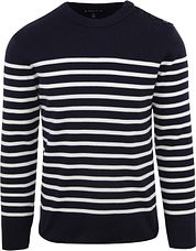 Armor-Lux Groix Sweater Stripes Navy