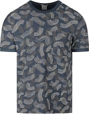 Cast Iron T Shirt Dark Blue Print