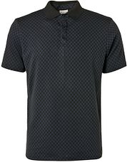 No Excess Polo Blocked Pattern Black Navy