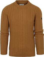 No Excess Pullover Mix Wool Knitted Brown