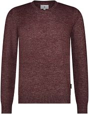 State Of Art Sweater V-Neck Melange Burgundy