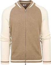 Suitable Cardigan Max Varsity Woolmix Beige