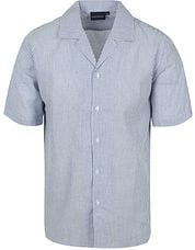 Suitable Short Sleeve Shirt Stripe Seersucker Light Blue