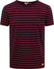 Armor-Lux Hoëdic T-Shirt Stripes Navy Red