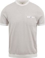 Blue Industry T Shirt Stripe Ecru