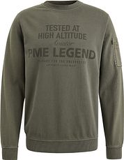 PME Legend Sweater Logo Beluga Green