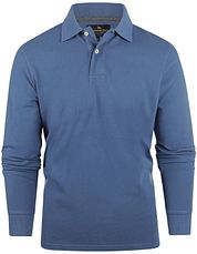 Steppin' Out Longsleeve Polo Shirt Piqué Classic Mid Blue
