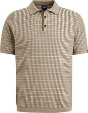 Vanguard Polo Shirt Knitted Checks Beige