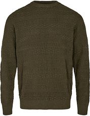 Anerkjendt Sweater Sune Jacquard Dark Green