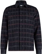State Of Art Overshirt Wool Blend Checks Navy