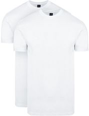 Suitable Obra T-Shirt Hoge Ronde Hals Wit 2-Pack