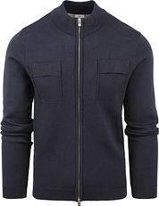 Blue Industry Cardigan Chest Pocket Navy