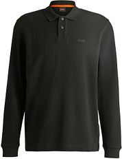 BOSS Petempestolong Long Sleeve Polo Shirt Black 