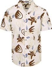 No Excess Short Sleeve Shirt Seersucker Beige