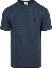 No Excess Velvet Stripes T-Shirt Navy