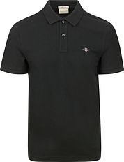Gant Shield Piqué Polo Shirt Black