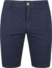 Suitable Aswin Short Dark Blue Striped