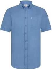 State Of Art Short Sleeve Shirt Linen Blue