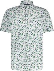 State Of Art Short Sleeve Shirt Floral Print Green 
