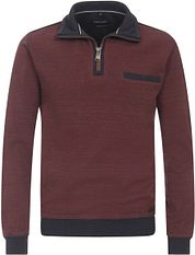 Casa Moda Half Zip Sweater Bordeaux
