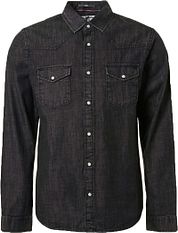 No Excess Shirt Denim Twill Anthracite