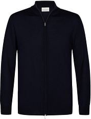 Profuomo Cardigan Merino Wool Navy