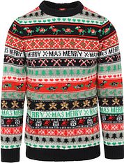 Suitable's Light Up Christmas jumper With Ginger Bread and Canes
