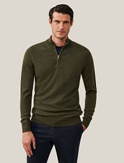 Cavallaro Merino Half-Zip Green