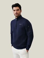 Cavallaro Bellunio Half Zip Pullover Navy