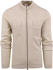 Blue Industry Cardigan Chest Pocket Beige