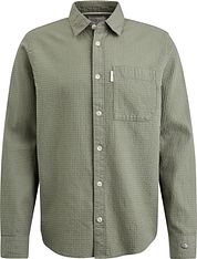 Cast Iron Overshirt Waffle Structure Green