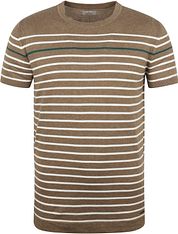 Dstrezzed T Shirt Contrast Stripes Brown