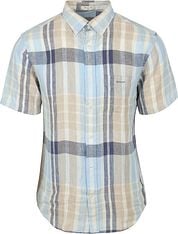 Gant Short Sleeve Shirt Linen Checks Blue 