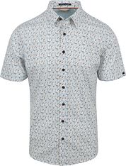 No Excess Shirt White Multicolour Print
