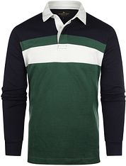 Steppin' Out Rugby Polo Shirt Stripe Green